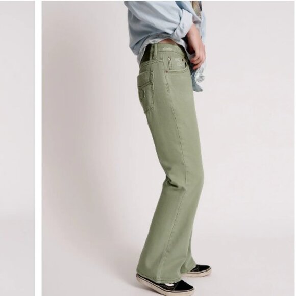 One Teaspoon Jeans 27 Flared Charlie High Waist Flared Super Khaki $160 - Picture 12 of 12